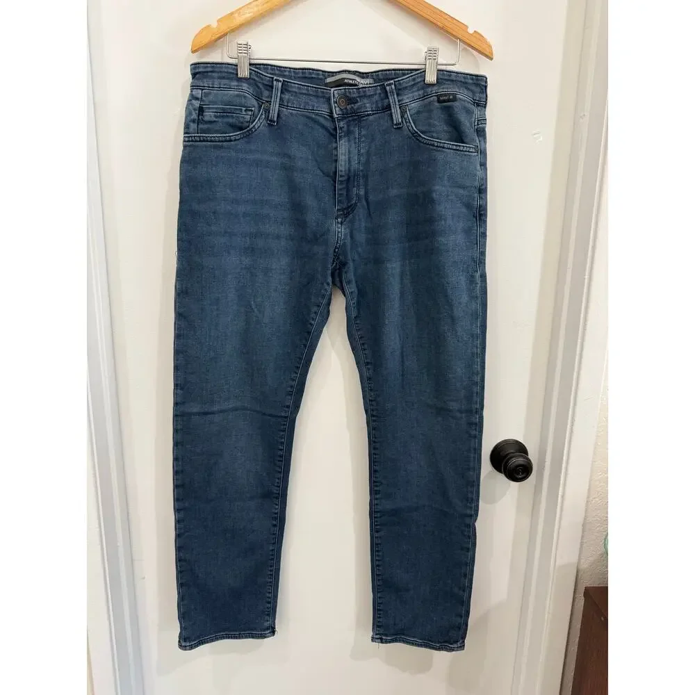 Mavi Jake Slim Leg Athletic Denim Jeans Men’s 35x30 Medium Wash Stretch Preppy